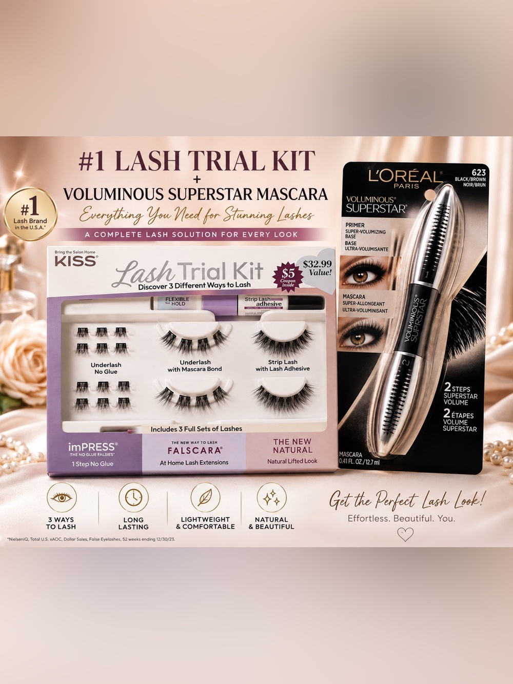 Kiss lash trial kit & L’Oréal mascara